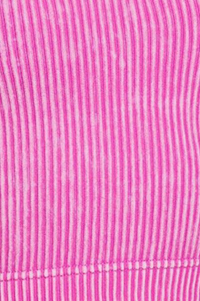 Pretty In Pink Ribbed Cropped Tank
