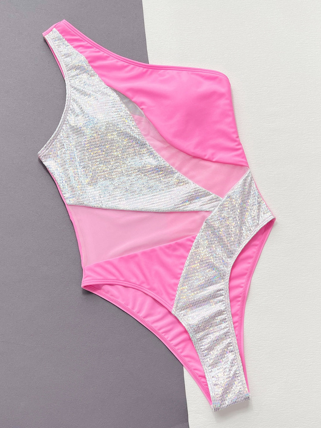 High Contrast Panel One-Piece Swimsuit