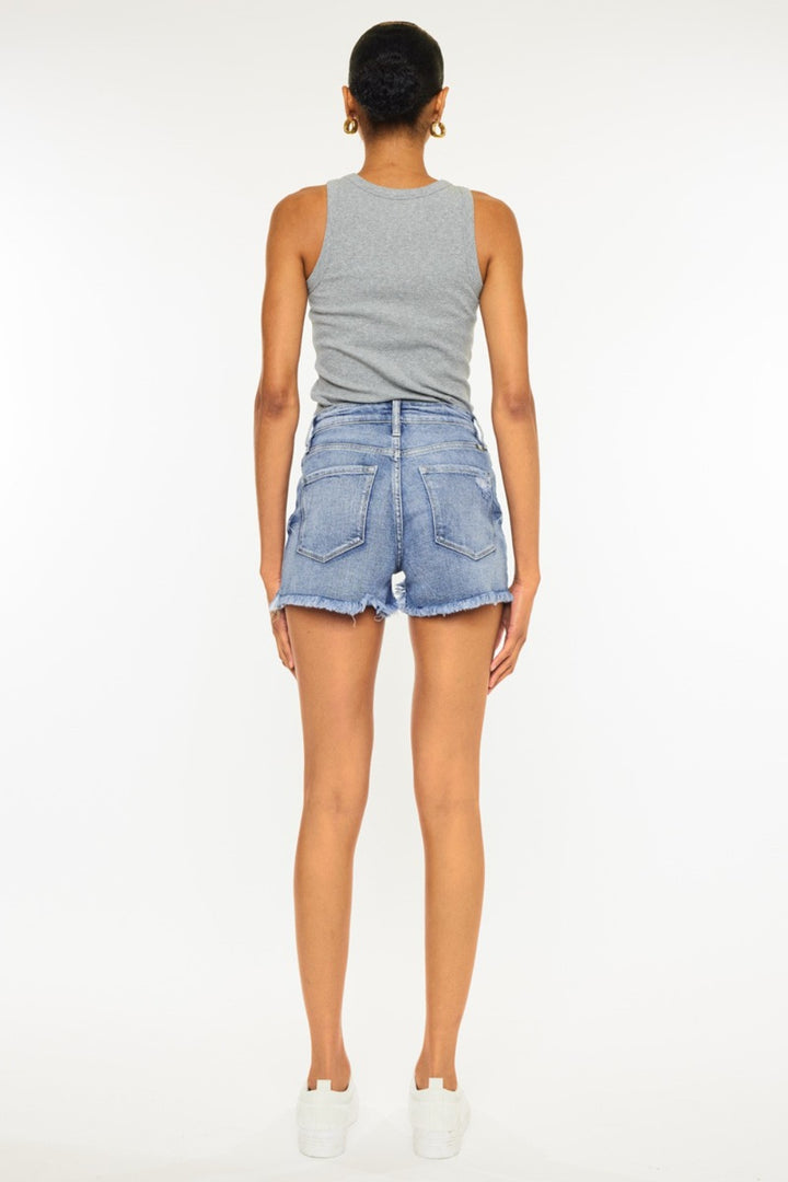 Kancun Distressed Denim Shorts