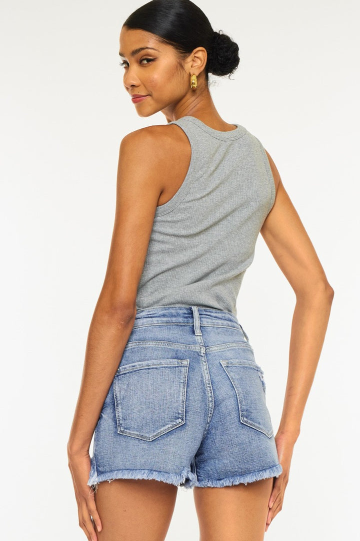 Kancun Distressed Denim Shorts