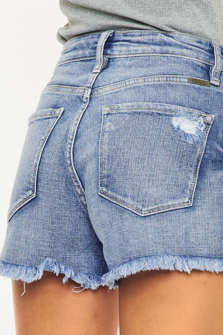 Kancun Distressed Denim Shorts